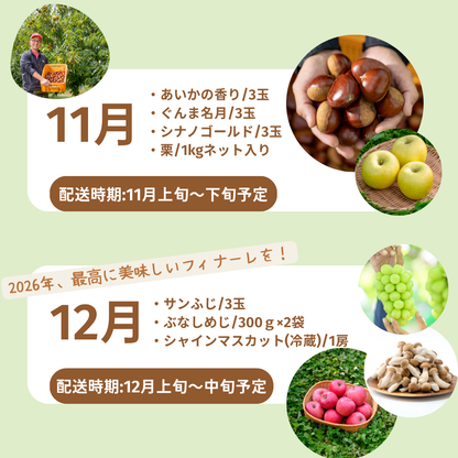 2026年旬の定期便【５回お届け】旬のフルーツをおいしくお得に食べ比べ♪